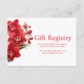 Red Orchids Wedding Registry Enclosure Kaart (Voorkant)