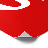 Red Order here Diner Wall Art-Poster afdrukken Poster (Hoek)