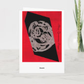 Red Orgin Greeting Card Kaart (Achterkant)