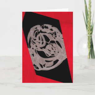 Red Orgin Greeting Card Kaart
