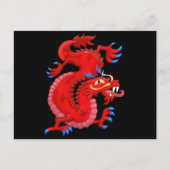 Red Oriental Dragon Briefkaart (Voorkant)