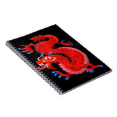 Red Oriental Dragon Notitieboek (Rechterzijde)