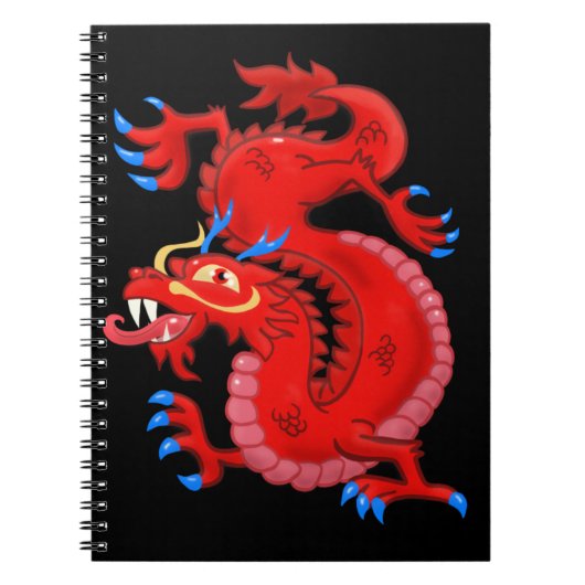 Red Oriental Dragon Notitieboek (Voorkant)