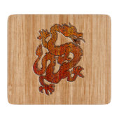 Red Oriental Dragon op Bamboo-stijl Snijplank (Voorkant)