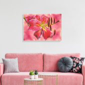 Red Oriental Lily Canvas Afdruk (Insitu (Woonkamer))
