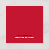 Red Oriental Palace, sla de datum op Informatiekaartje (Achterkant)