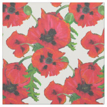 Red Oriental Poppies op White om aan te passen