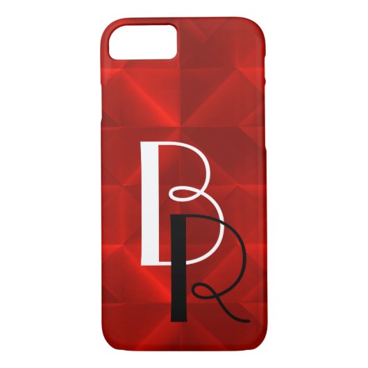 Red Origami met initialen Case-Mate iPhone Case (Achterkant)