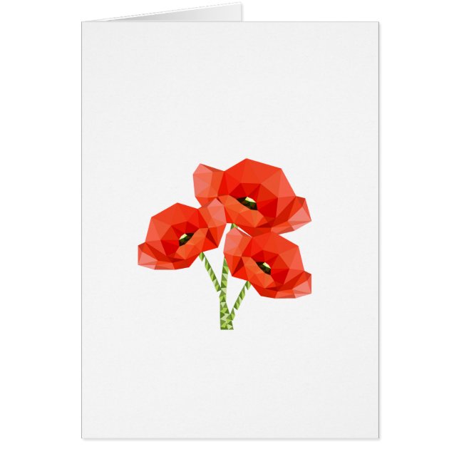 Red Origami Poppies (Voorkant)