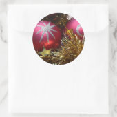 Red Ornament Ronde Sticker (Tas)