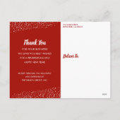Red Ornaments Business Holiday Briefkaart (Achterkant)