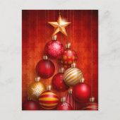 Red Ornaments Business Holiday Briefkaart (Voorkant)