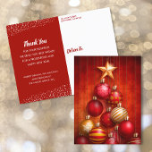 Red Ornaments Business Holiday Briefkaart