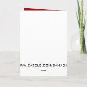 Red Ornaments Merry-kerstkaart Feestdagen Kaart (Achterkant)