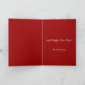 Red Ornaments Merry-kerstkaart Feestdagen Kaart (Binnen)