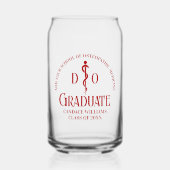 Red Osteopathic Medical School Afstuderen Blikvorm Glas (Voorkant)