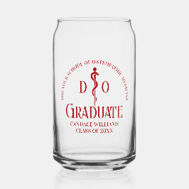 Red Osteopathic Medical School Afstuderen Blikvorm Glas