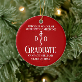 Red Osteopathic Medical School Afstuderen Keramisch Ornament