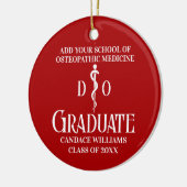 Red Osteopathic Medical School Afstuderen Keramisch Ornament (Links)