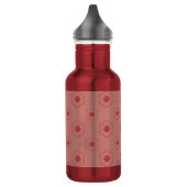 Red Outlining Cartoon Flower Pattern Waterfles (Links)