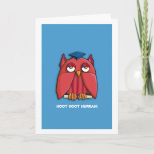 Red Owl Afstudeerder aqua Je hebt het gefeliciteer Kaart