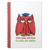 Red Owl Afstudeerder notebook Notitieboek (Voorkant)