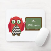 Red Owl Black Chevron leraar op het bord Muismat (Met muis)