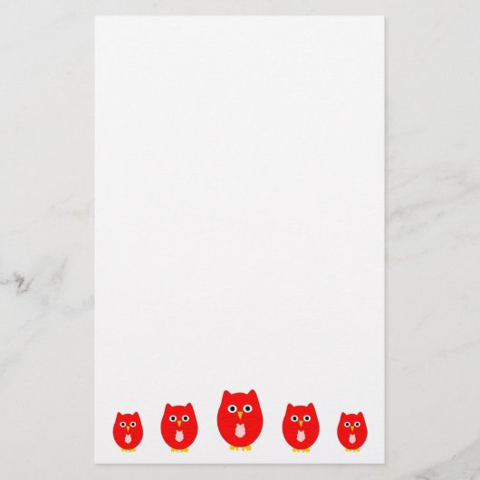 Red Owl Design Briefpapier (Voorkant)
