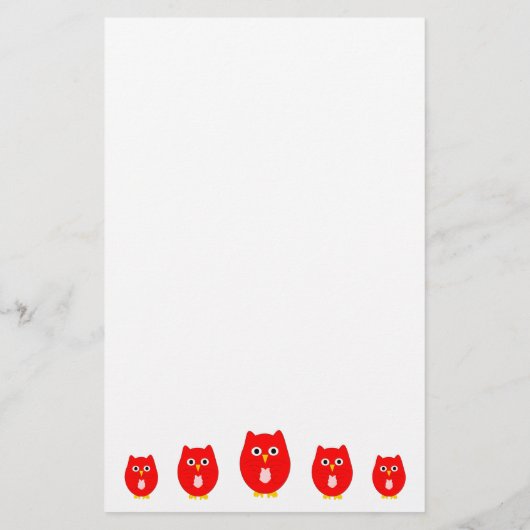 Red Owl Design Briefpapier (Achterkant)