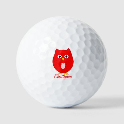 Red Owl Design Golfballen (Voorkant)