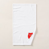 Red Owl Design Monogrammed Bad Handdoek (Handdoek)