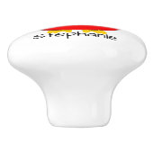 Red Owl Design Personalised Keramische Knop (Zijkant)