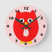 Red Owl Design Ronde Klok (Voorkant)