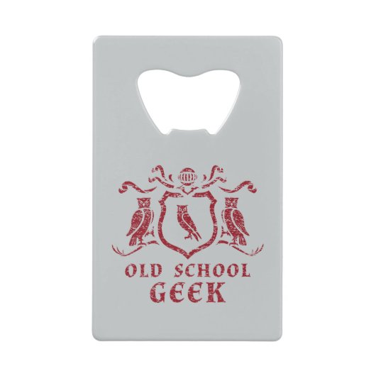 Red Owl Geek Bottle Open Creditkaart Flessenopener (Voorkant)