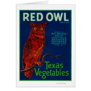 Red Owl Vegetable Label