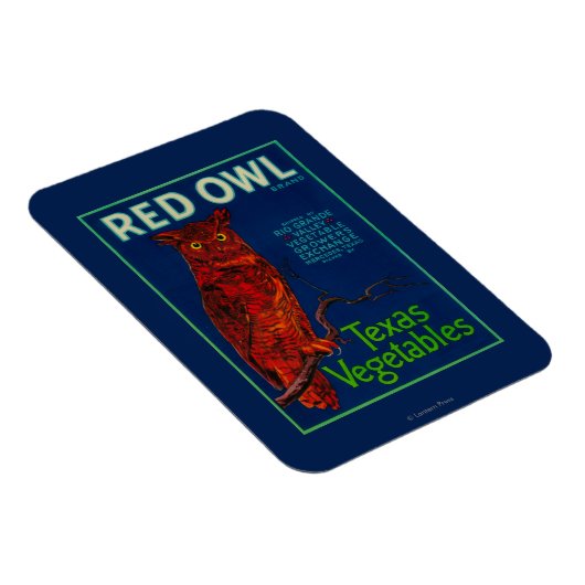 Red Owl Vegetable Label Magneet (Rechterzijde)