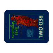 Red Owl Vegetable Label Magneet (Horizontaal)