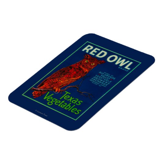 Red Owl Vegetable Label Magneet (Linkerzijde)