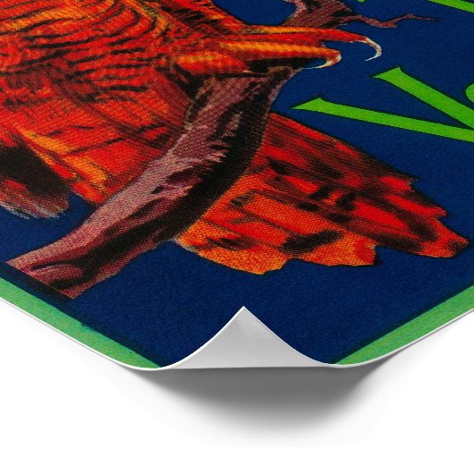 Red Owl Vegetable Label Poster (Hoek)