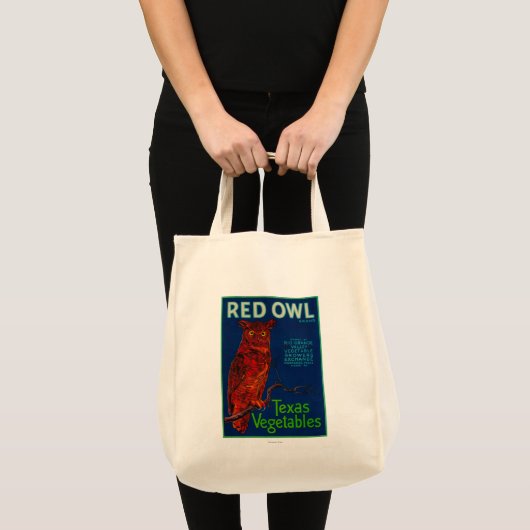 Red Owl Vegetable Label Tote Bag (Voorkant (product))