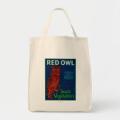 Red Owl Vegetable Label Tote Bag (Voorkant)