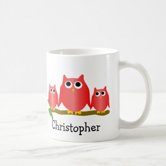 Red Owls Design Personalised Koffiemok (Rechts)