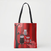 Red Owls Tote Bag (Voorkant)