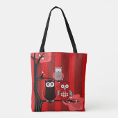 Red Owls Tote Bag (Achterkant)
