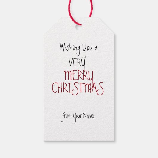 Red Paars Green Jingle Bells kerstcadeau Cadeaulabel (Achterkant)