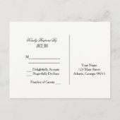 Red Paint Brush Heart RSVP-Briefkaart Uitnodiging Briefkaart (Achterkant)