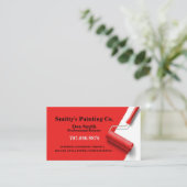 Red Paint & Roller Painting Company Visitekaartje (Staand voorkant)