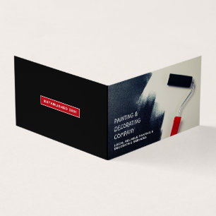 Red Paint Roller, Schilder & Decorator Foto Visitekaartje