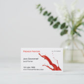 Red Paint Splash | Professionele verf met twee kan Visitekaartje (Staand voorkant)