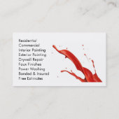 Red Paint Splash | Professionele verf met twee kan Visitekaartje (Achterkant)